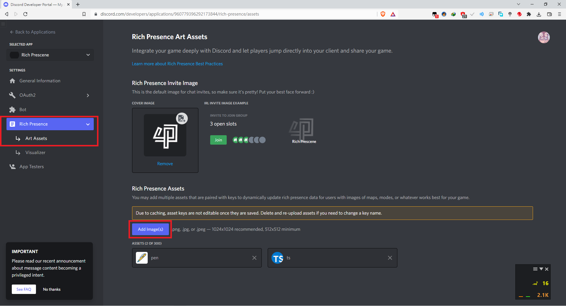 Discord Application Art Assets
